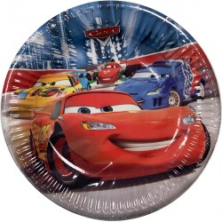 Assiettes en carton Disney Cars Arena Race 8 pièces 20 cm