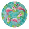 Flamingo Pink paper plate 8 pcs 23 cm