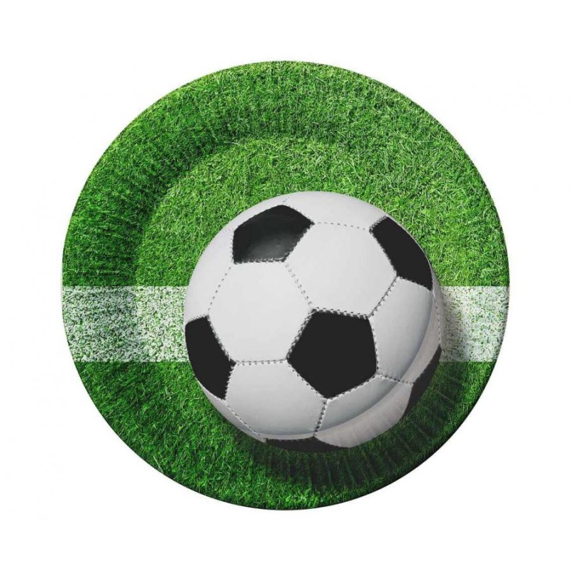 Football Field paper plate 6 pcs 18 cm