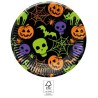 Halloween Happy paper plate 8 pcs 23 cm FSC