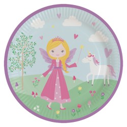 Assiettes en carton Princess Spell 8 pièces 23 cm