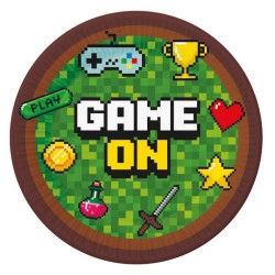 Gamer Game On Play paper plate 6 pcs 23 cm