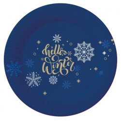 Flocons de neige de Noël i Assiettes en carton 6 pièces 18 cm