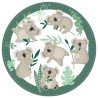 Koala Eucalyptus paper plate 8 pcs 23 cm