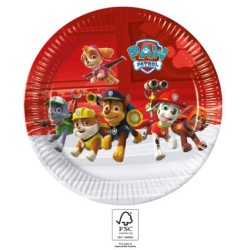 Assiettes en carton Paw Patrol Ready For Action 8 pièces 23 cm FSC