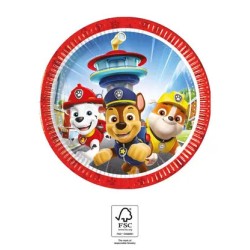 Assiettes en carton Paw Patrol Rescue Heroes 8 pièces 20 cm FSC