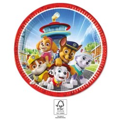 Assiettes en carton Paw Patrol Rescue Heroes 8 pièces 23 cm FSC