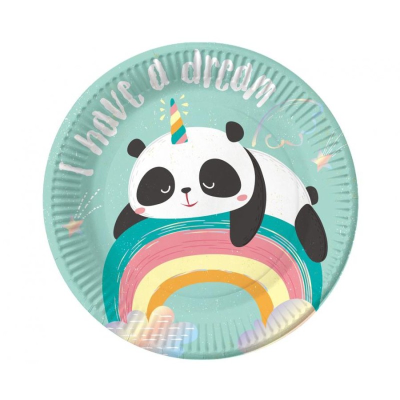 Panda Dreamy paper plate 6 pcs 18 cm