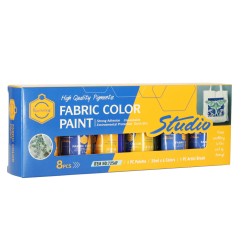 Denim shoe fabric paints set of 6 colorsx25ml