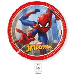 Assiettes en carton Spiderman Crime Fighter 8 pièces 20 cm FSC