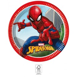 Assiettes en carton Spiderman Crime Fighter 8 pièces 23 cm FSC