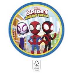 Spiderman Spidey 8 pcs 23 cm Paper Plate FSC