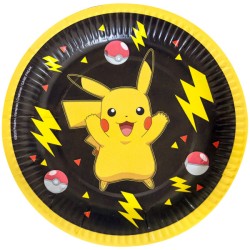 Assiettes en carton Pokémon Thunder 8 pièces 18 cm