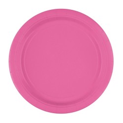 Colour Bright Pink Pink Paper Plate 8 pcs 23 cm