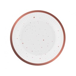 Colour Rose Gold Celebrate Pink Paper Plate 6 pcs 18 cm