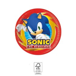 Sonic the Hedgehog Sega Sonic the Hedgehog paper plate, 8 pcs, 20 cm, FSC