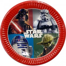 Assiettes en carton Star Wars Dark Force 8 pièces 20 cm