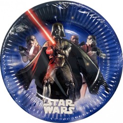 Assiettes en carton sabre laser Star Wars 8 pièces 20 cm