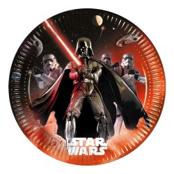 Assiettes en carton sabre laser Star Wars 8 pièces 23 cm