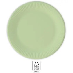 Colour Unicolour Pastel Mint, Green Paper Plate 8 pcs 23 cm FSC