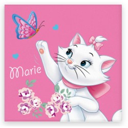 Serviette pour le visage et les mains du chat papillon Disney Marie, serviette 30x30cm