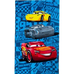 Serviette Disney Cars Speed Champions, Serviette de toilette, Serviette à main 30x50 cm