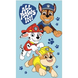 Serviette de toilette Paw Patrol pour garçons 30 x 50 cm