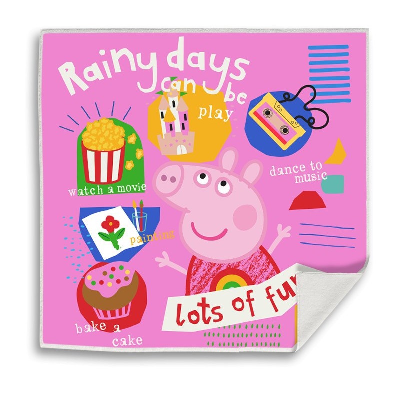 Peppa Pig Rainy Fun Magic Hand Towel Face Towel, Towel 30x30cm