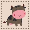 Cow Kid hand and face towel, 30x30cm