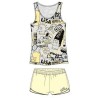 Pyjama court jaune pour femme Les Simpson S-XL