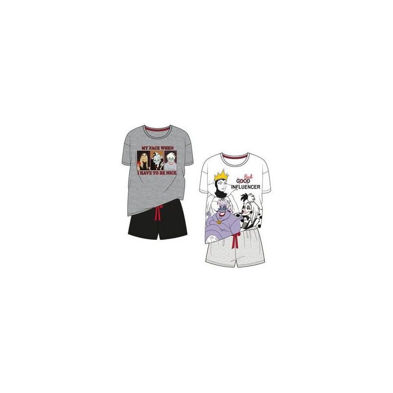 Pyjama court pour femme Disney Villains S-XL