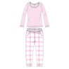 Pyjama femme Ushuaia à carreaux roses et ours polaire rose S-XXL