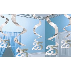 Anniversary 25th Anniversary, Ribbon Decoration 5-piece Set