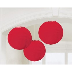 Colour Apple Red, Red Lantern 20.4 cm 3-piece set