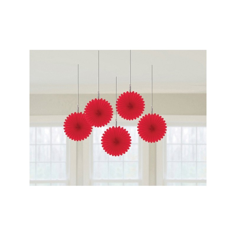 Ensemble de mini décorations suspendues de couleur pomme rouge, 5 pièces