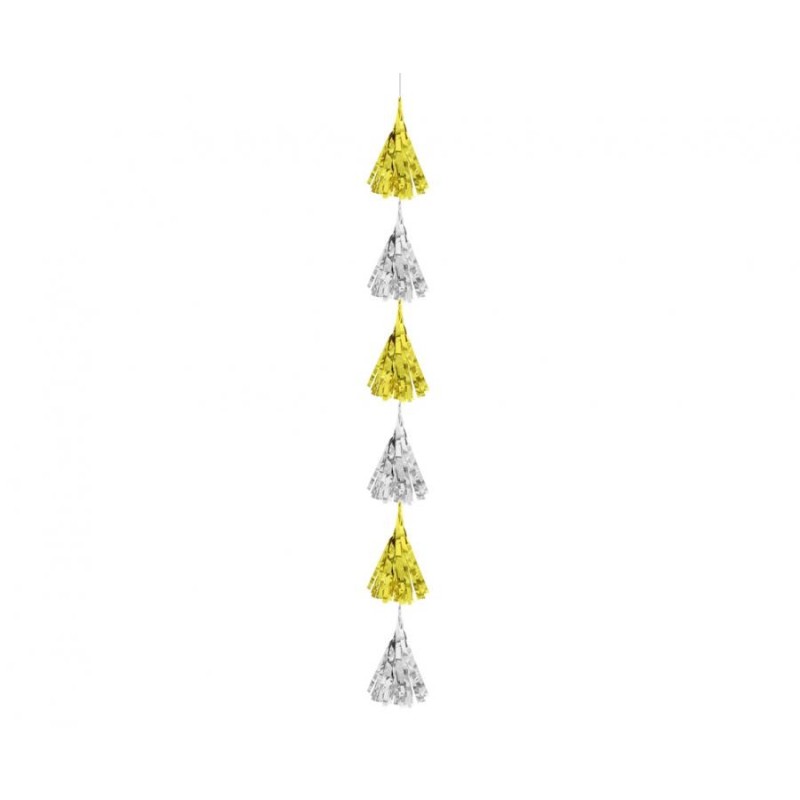 Party B&C Gold-Silver, Gold-Silver Ribbon Decoration 180 cm