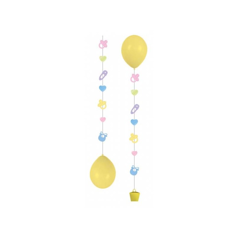 Baby balloon ribbon + balloon weight holder 3-piece set