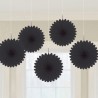 Colour Black, Black mini hanging decoration set of 5