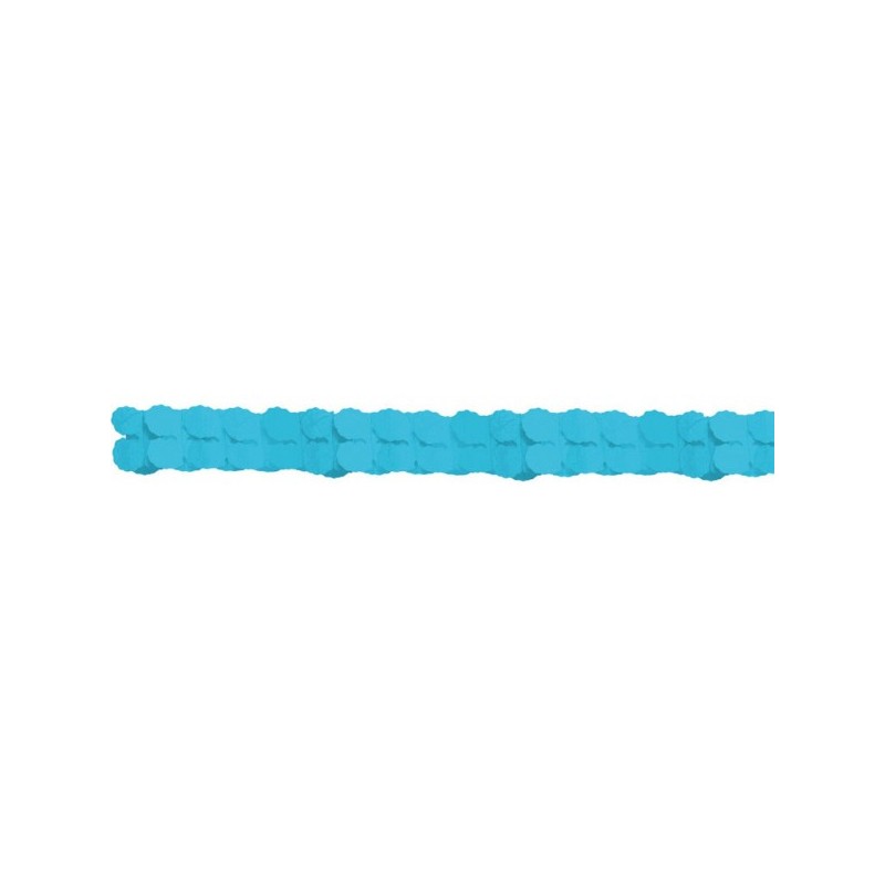 Colour Caribbean Blue, Blue Paper Garland 365 cm