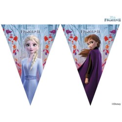 Chaîne de 2,3 m avec drapeau en forme de feuille de la Reine des Neiges de Disney