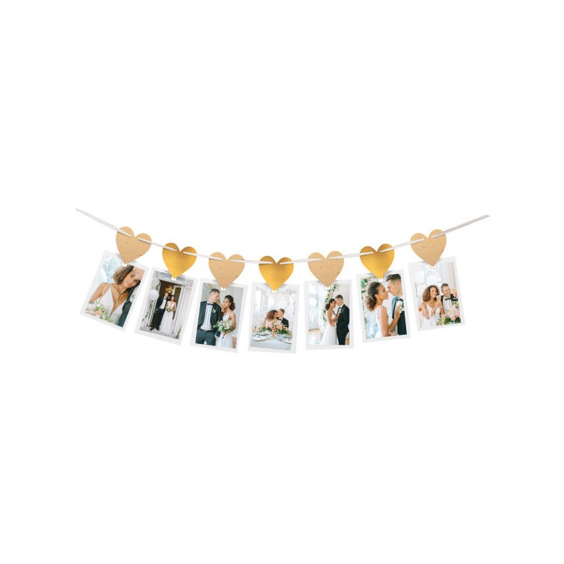 Wedding i photo holder garland