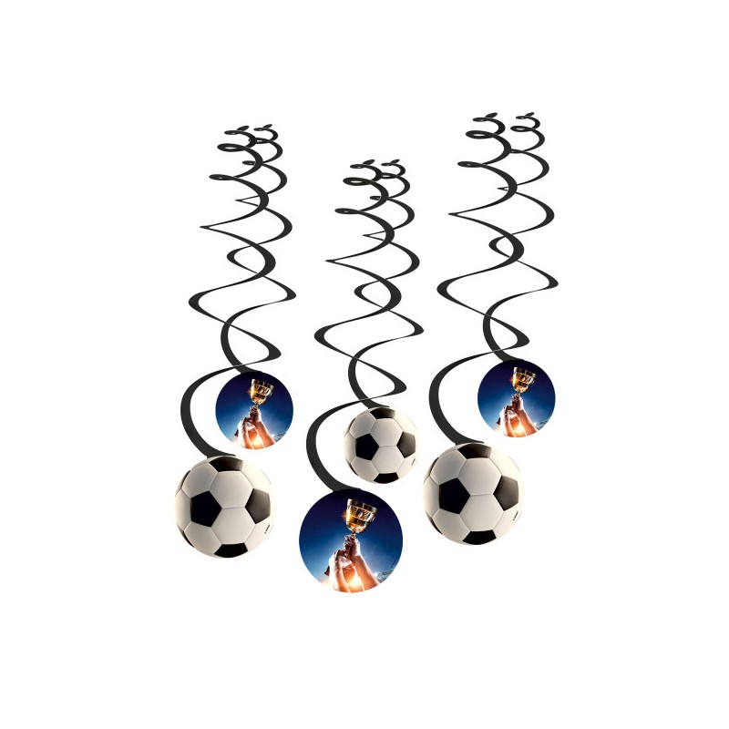 Football Kick It ribbon decoration 6-piece set