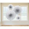 Colour Frosty White, Glittering White Hanging Decoration 4 pcs