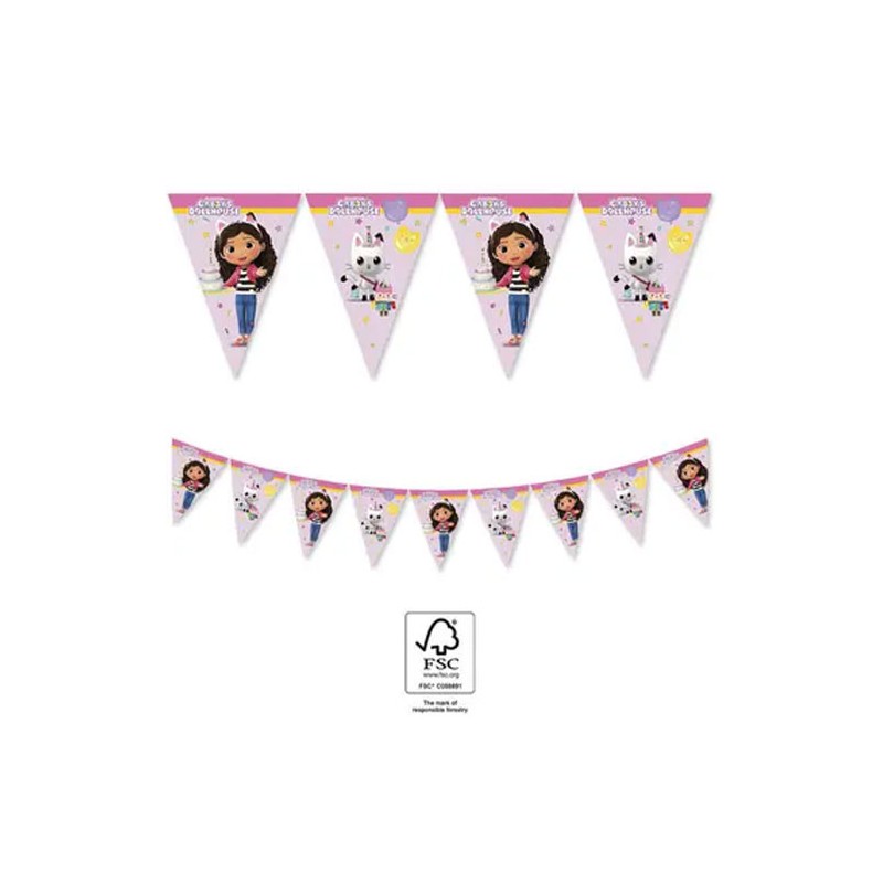 Gabby's Dollhouse Friends Banner Garland FSC 2.3 m