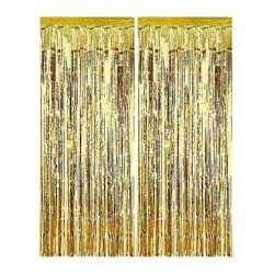 Colour Gold Curtains, 2 m long curtain for doorways