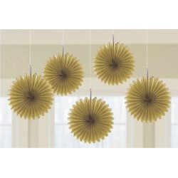 Colour Gold, Mini Hanging Decoration Set of 5