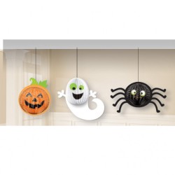 Lot de 3 décorations à suspendre pour Halloween