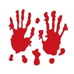 Halloween Bloody Handprint Gel Window Sticker Set