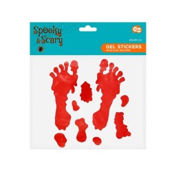 Halloween Bloody Footprint Gel Window Sticker Set