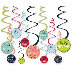 Happy Birthday Reason To Celebrate Happy Birthday ribbon decoration 12-piece set